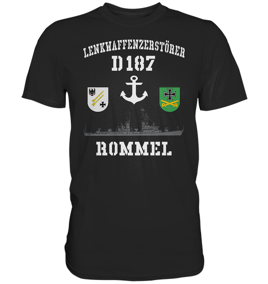 Lenkwaffenzerstörer D187 ROMMEL Anker - Premium Shirt