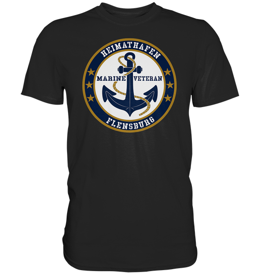 Marine Veteran Heimathafen FLENSBURG - Premium Shirt
