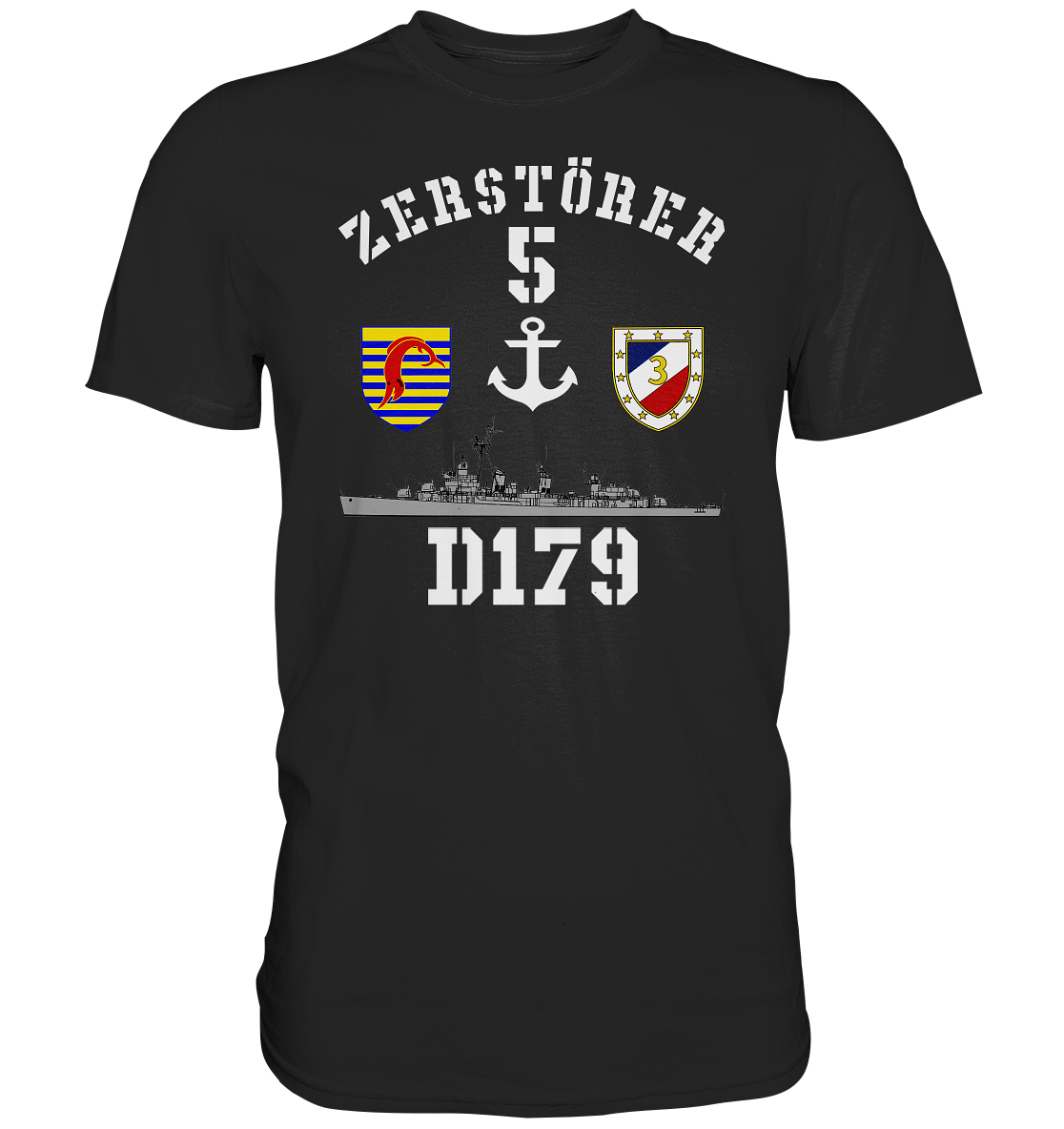 D179 ZERSTÖRER 5 Anker   - Premium Shirt