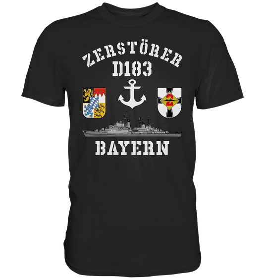 Zerstörer D183 BAYERN Anker - Premium Shirt