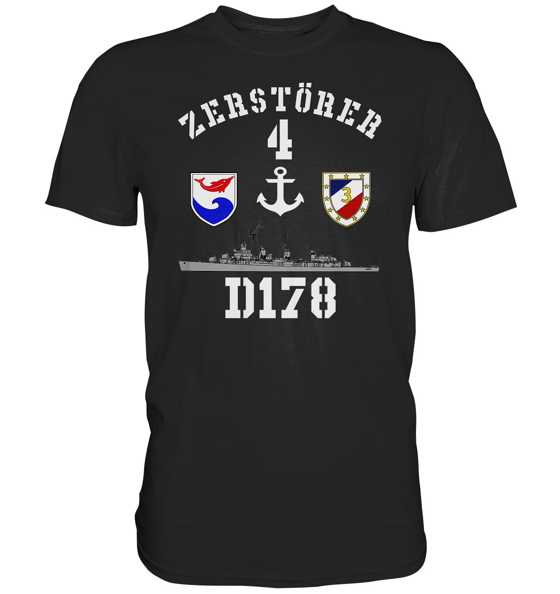 D178 ZERSTÖRER 4 Anker   - Premium Shirt