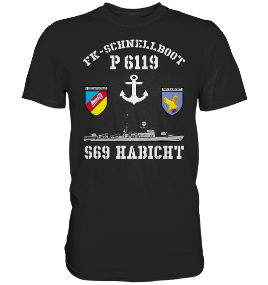 FK-Schnellboot P6119 HABICHT 2.SG Anker  - Premium Shirt