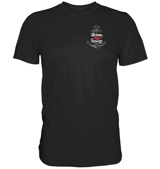 Anker mit Herz Brustlogo Personalisiert mit deinem Text - Premium Shirt