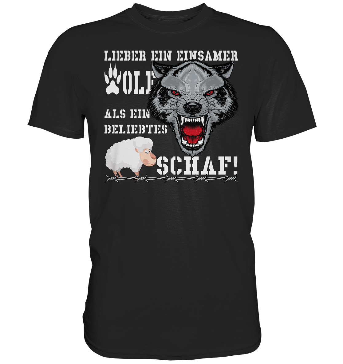 Lieber ein einsamer Wolf... - Premium Shirt