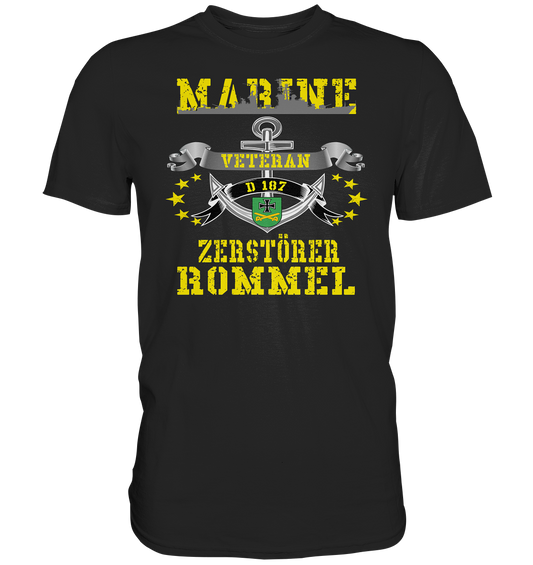 Zerstörer D187 ROMMEL Marine Veteran - Premium Shirt