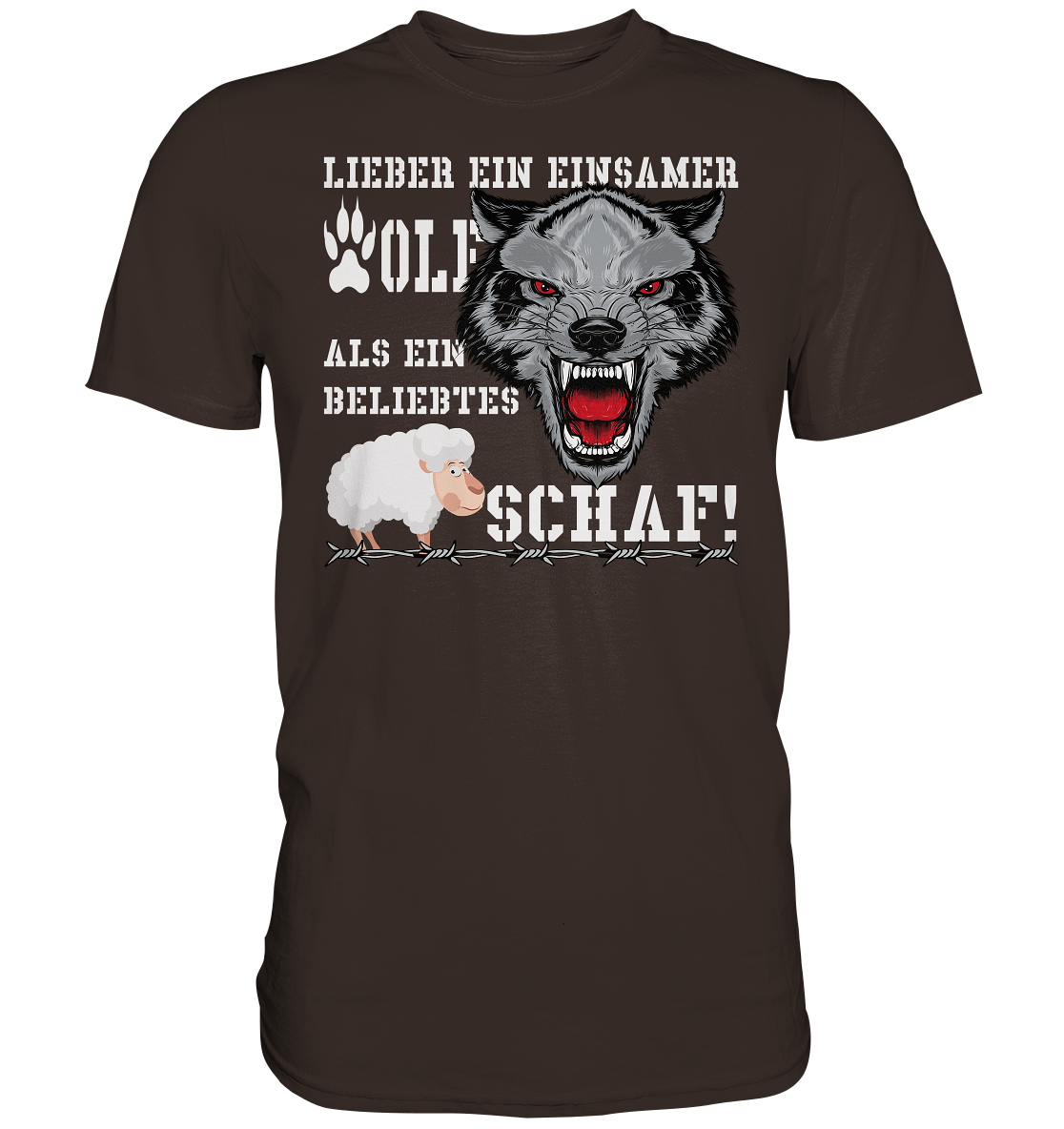 Lieber ein einsamer Wolf... - Premium Shirt