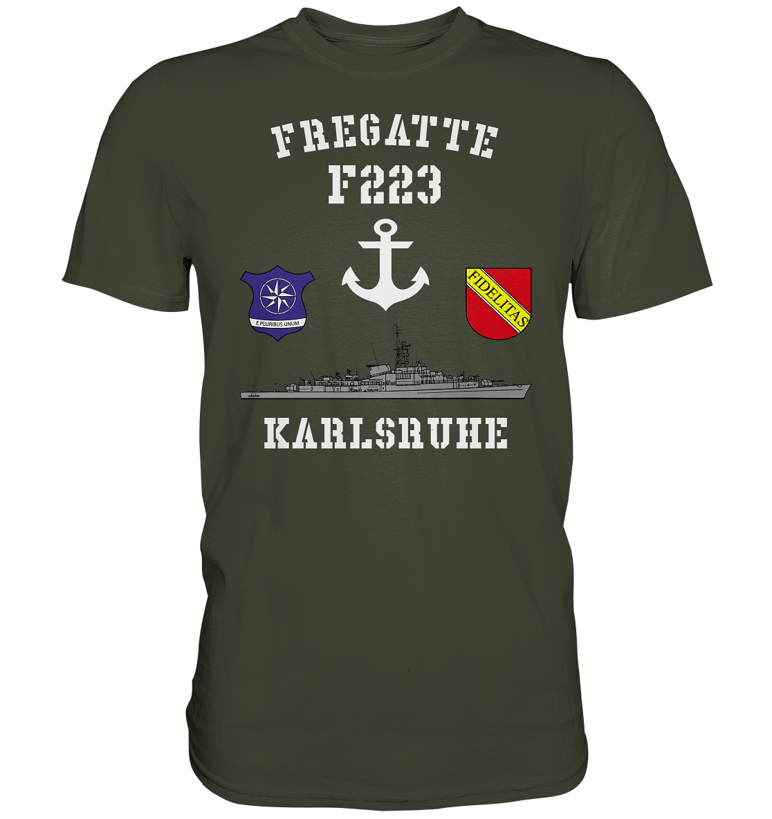 Fregatte F223 KARLSRUHE Anker  - Premium Shirt