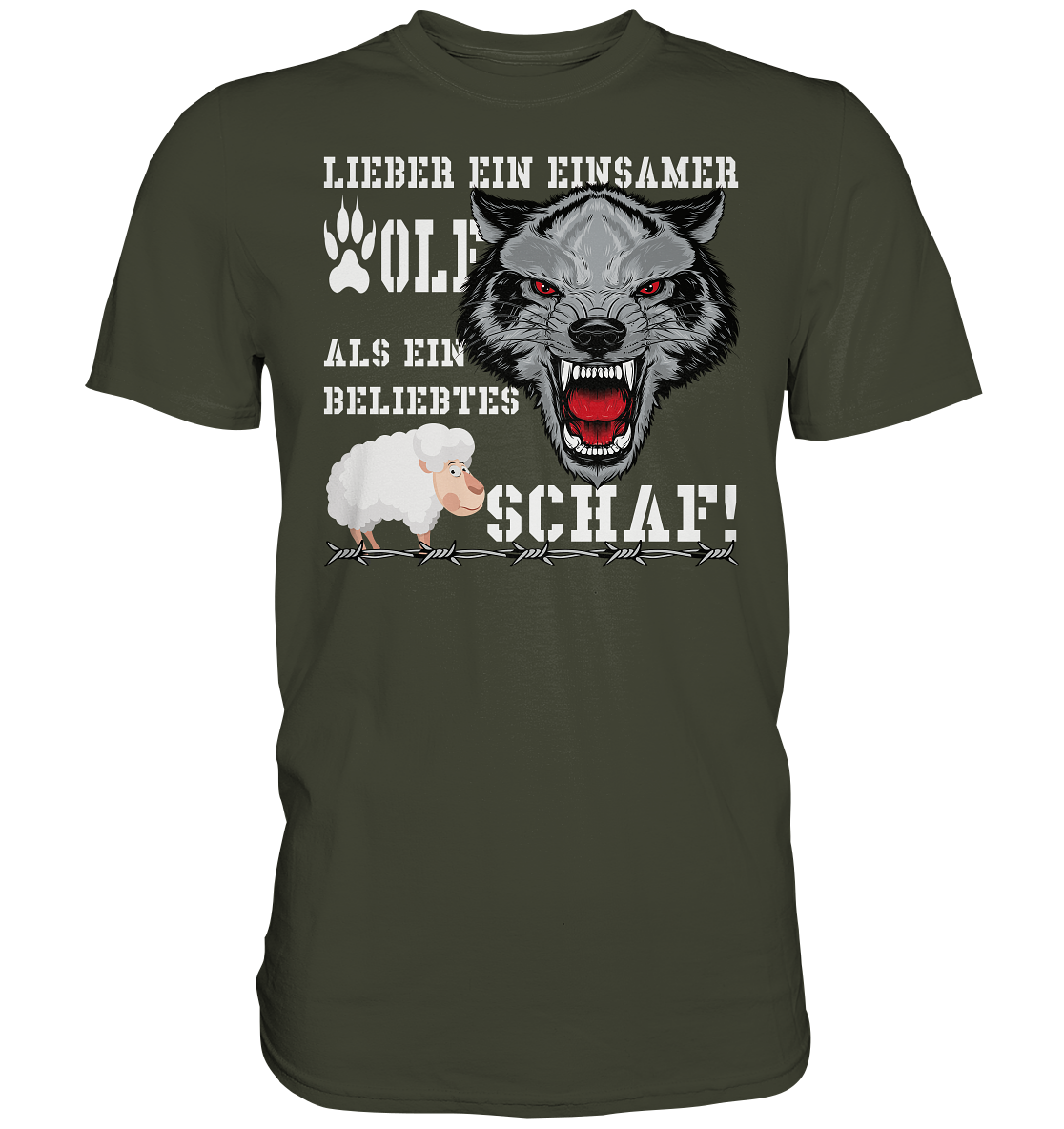 Lieber ein einsamer Wolf... - Premium Shirt