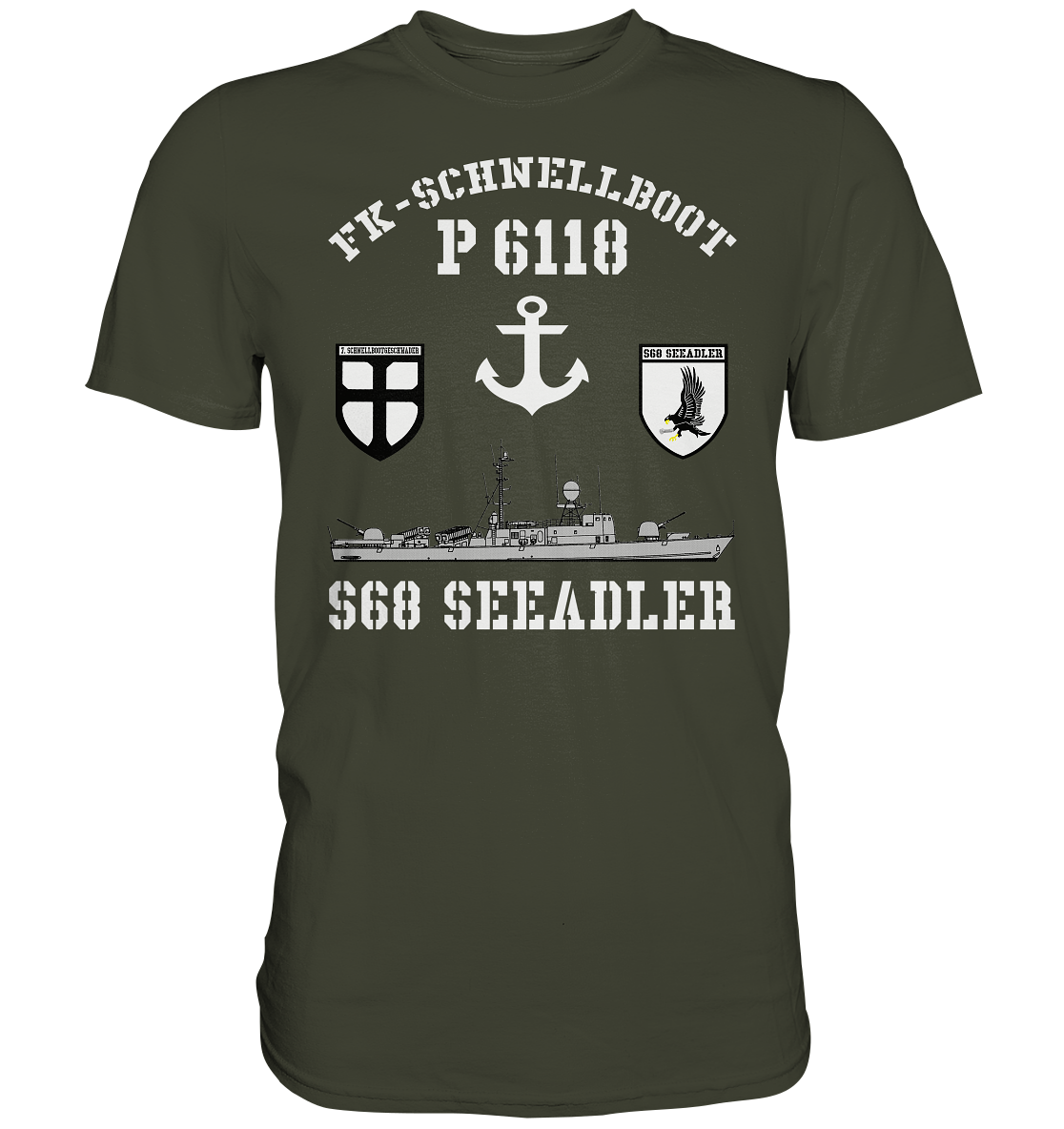 FK-Schnellboot P6118 SEEADLER 7.SG Anker  - Premium Shirt