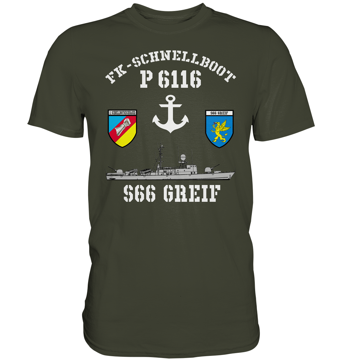 FK-Schnellboot P6116 GREIF 2.SG Anker  - Premium Shirt