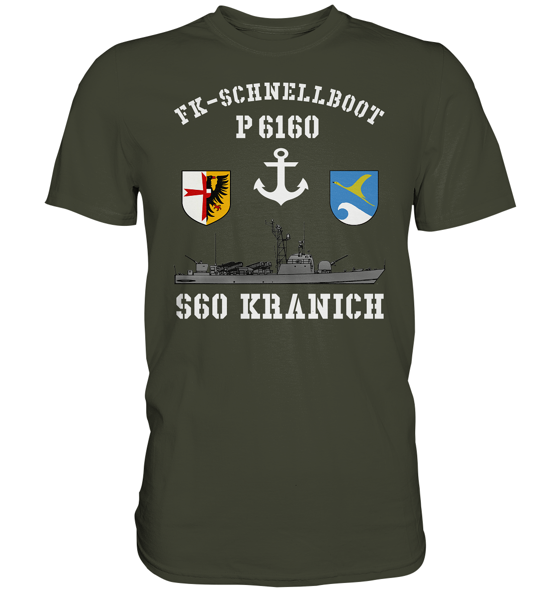 FK-Schnellboot P6160 S60 KRANICH Bofors - Premium Shirt
