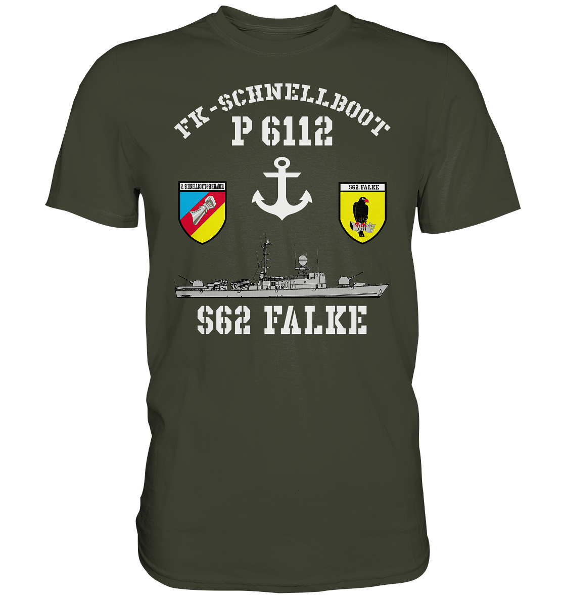 FK-Schnellboot P6112 FALKE 2.SG Anker  - Premium Shirt
