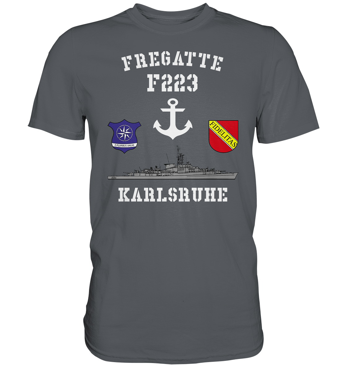 Fregatte F223 KARLSRUHE Anker  - Premium Shirt