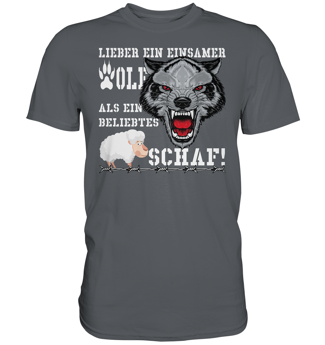Lieber ein einsamer Wolf... - Premium Shirt