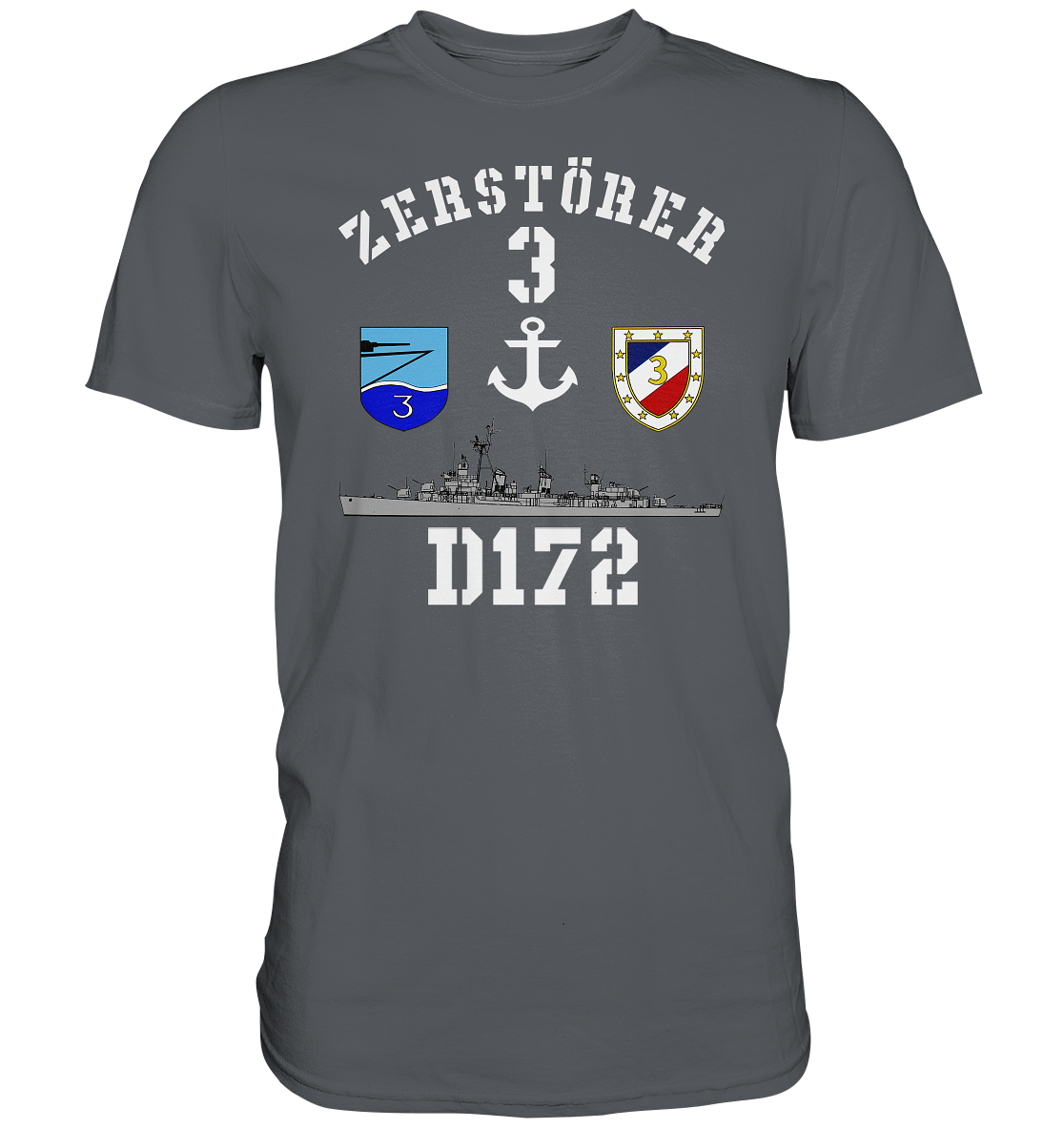 D172 ZERSTÖRER 3 Anker  - Premium Shirt