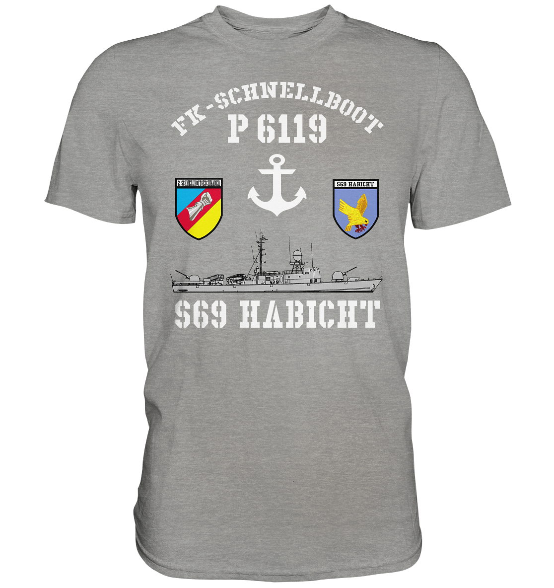 FK-Schnellboot P6119 HABICHT 2.SG Anker  - Premium Shirt