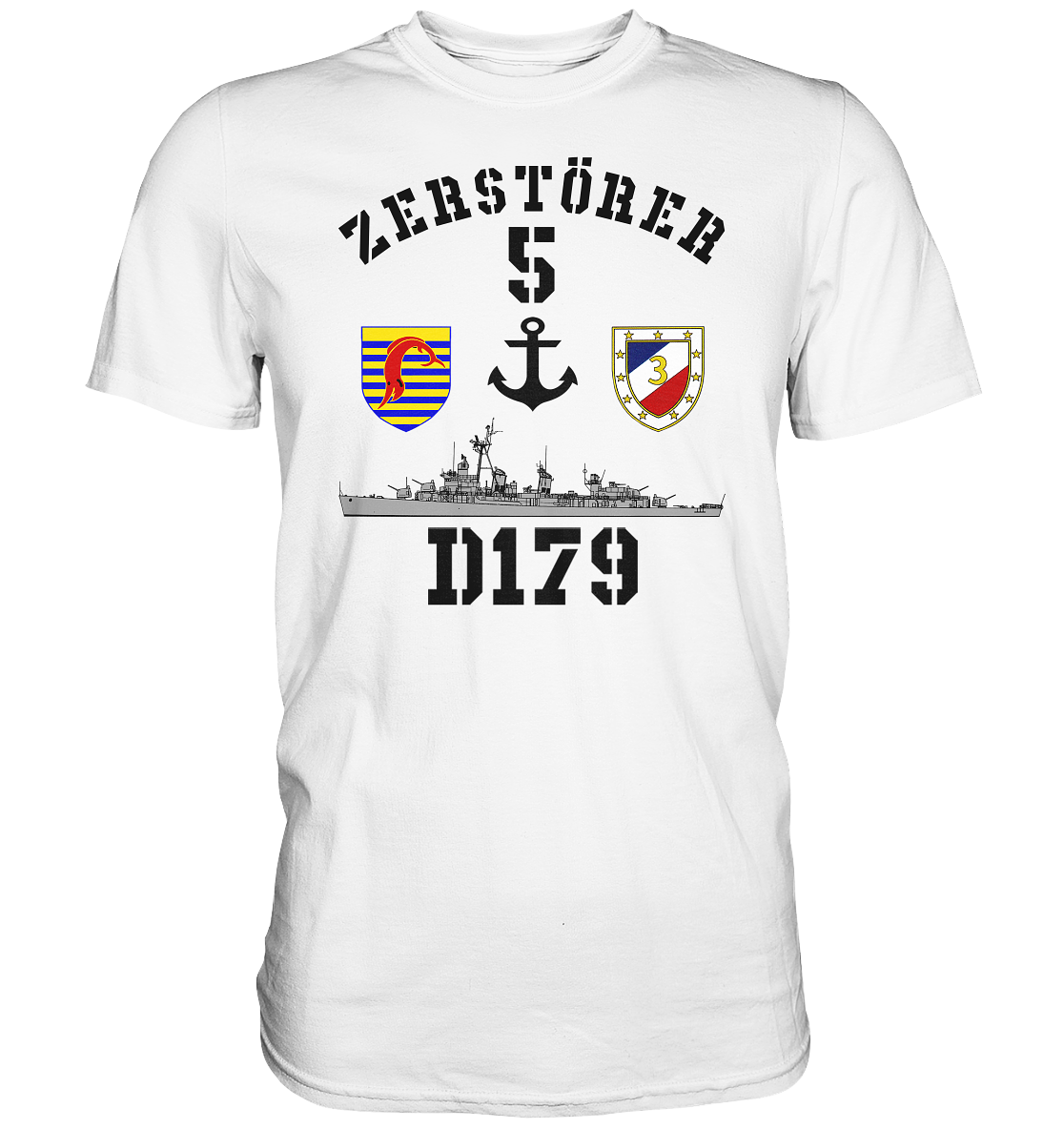 D179 ZERSTÖRER 5 Anker   - Premium Shirt