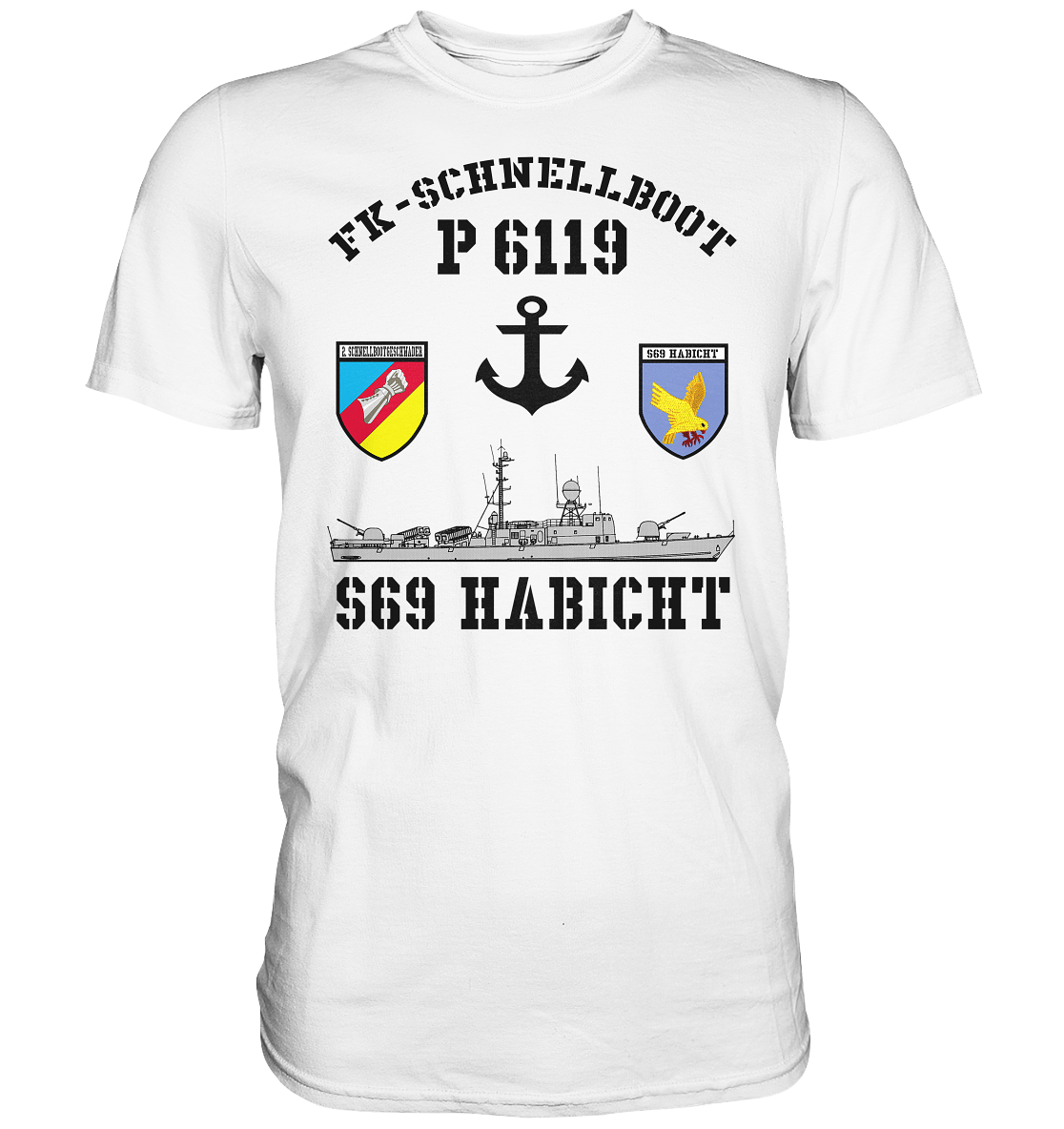 FK-Schnellboot P6119 HABICHT 2.SG Anker  - Premium Shirt