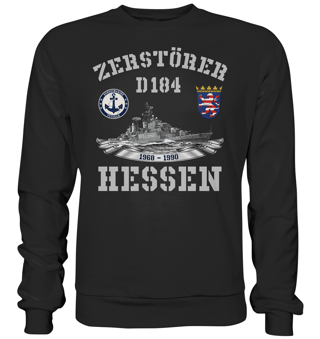 Zerstörer D184 HESSEN Bundesmarine Veteran - Premium Sweatshirt
