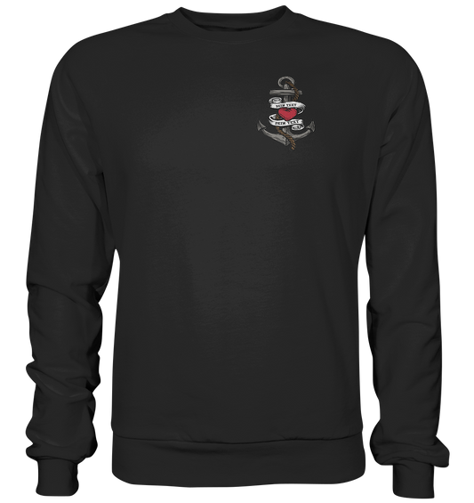 Anker mit Herz Brustlogo Personalisiert mit deinem Text - Premium Sweatshirt