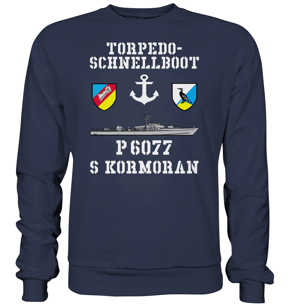 Torpedo-Schnellboot P6077 KORMORAN Anker - Premium Sweatshirt