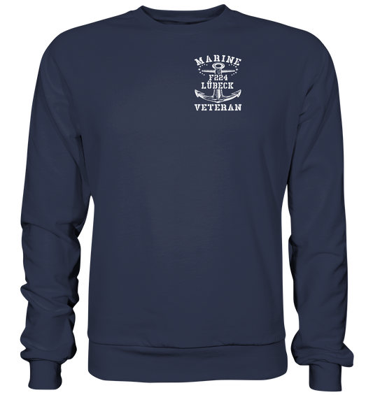 Fregatte F224 LÜBECK Marine Veteran Brustlogo - Premium Sweatshirt