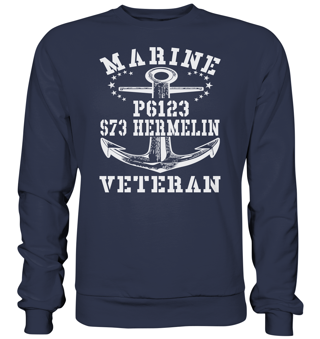 FK-Schnellboot P6123 HERMELIN Marine Veteran - Premium Sweatshirt