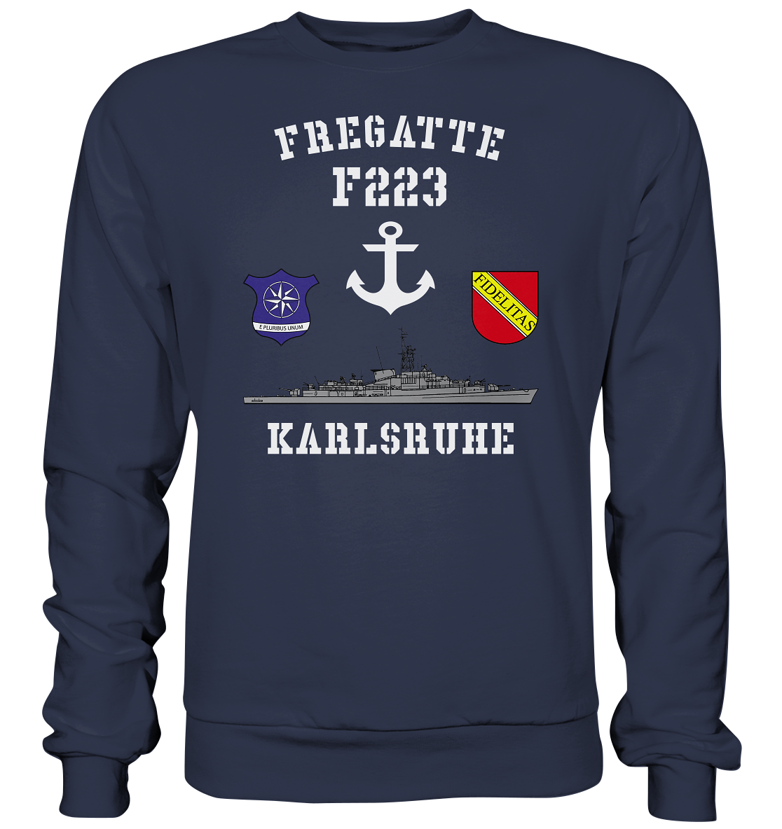 Fregatte F223 KARLSRUHE Anker  - Premium Sweatshirt