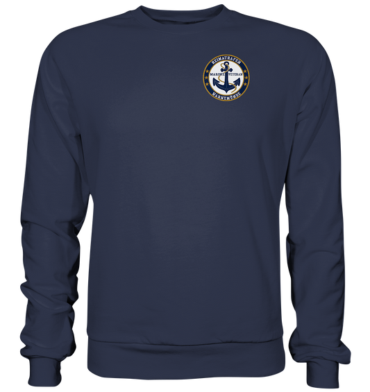 Marine Veteran Heimathafen WARNEMÜNDE Brustlogo - Premium Sweatshirt