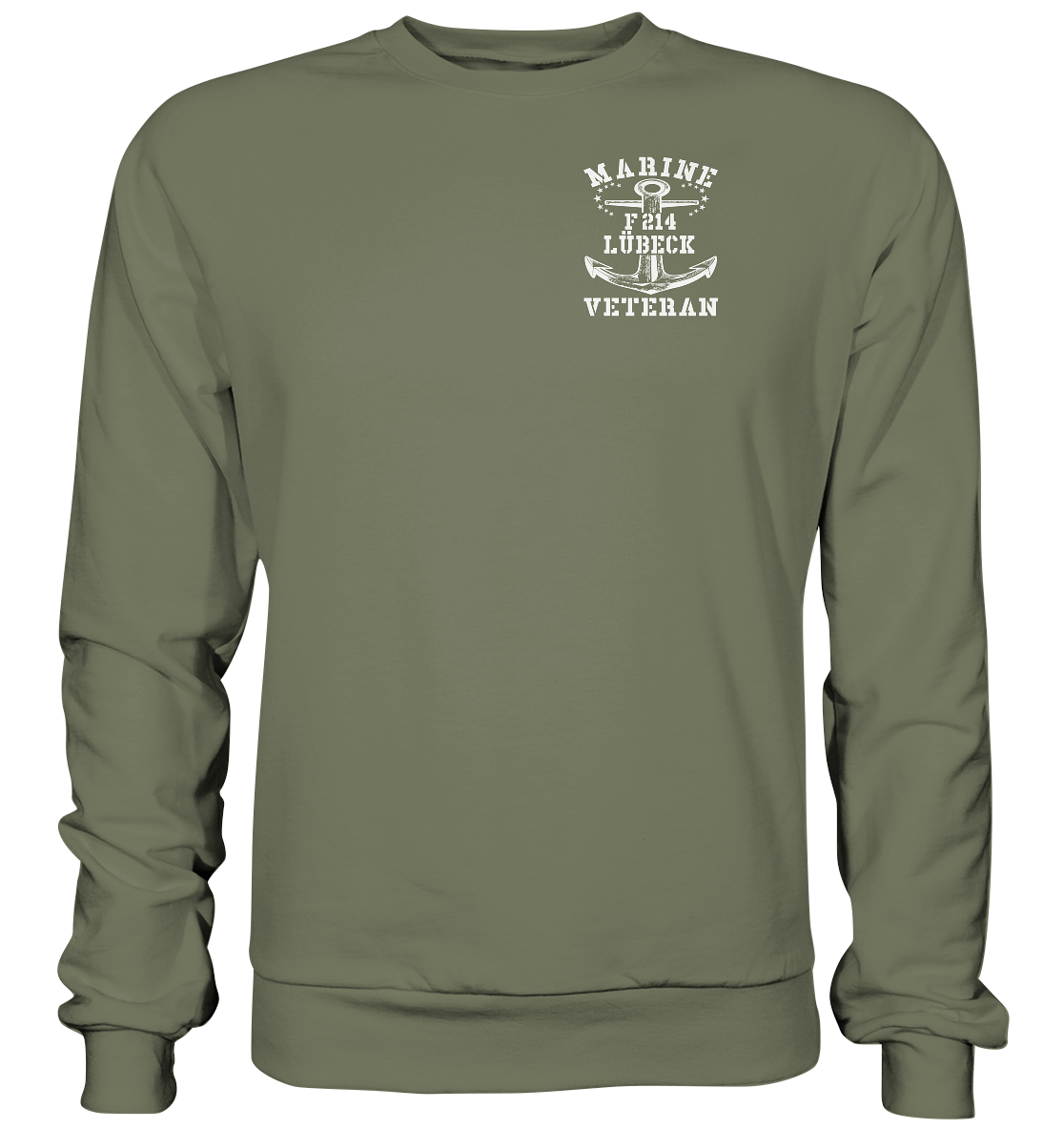 Fregatte F214 LÜBECK Marine Veteran Brustlogo - Premium Sweatshirt