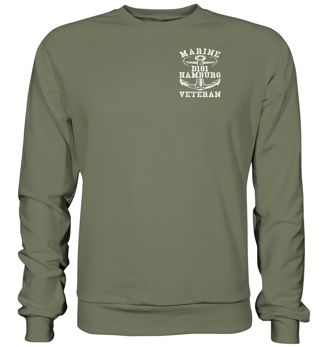 D181 Zerstörer HAMBURG Marine Veteran Brustlogo - Premium Sweatshirt