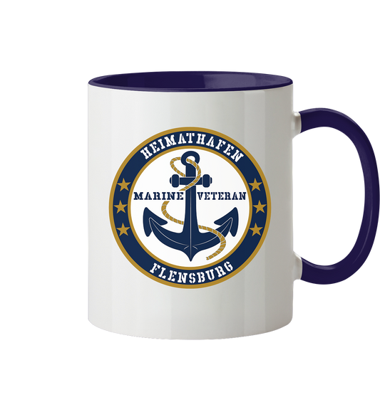 Marine Veteran Heimathafen FLENSBURG - Tasse zweifarbig