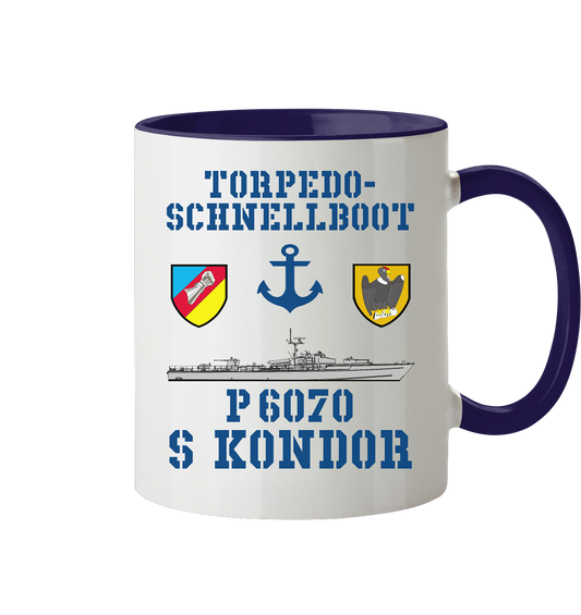 Torpedo-Schnellboot P6070 KONDOR Anker - Tasse zweifarbig