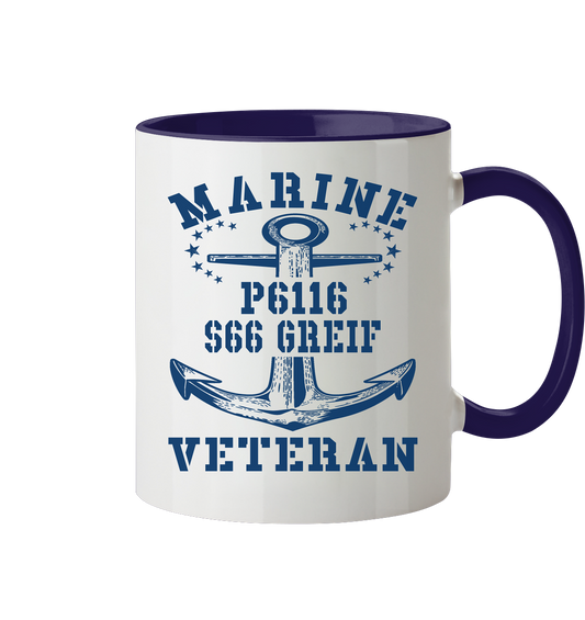 FK-Schnellboot P6116 GREIF Marine Veteran - Tasse zweifarbig