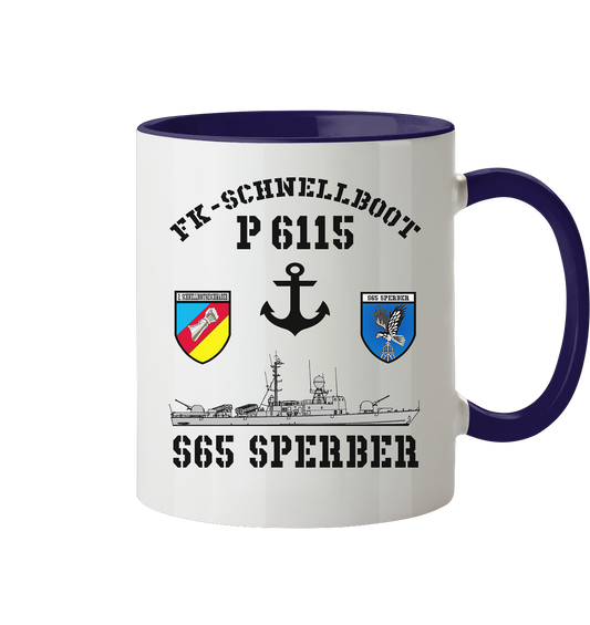 FK-Schnellboot P6115 SPERBER 2.SG Anker - Tasse zweifarbig