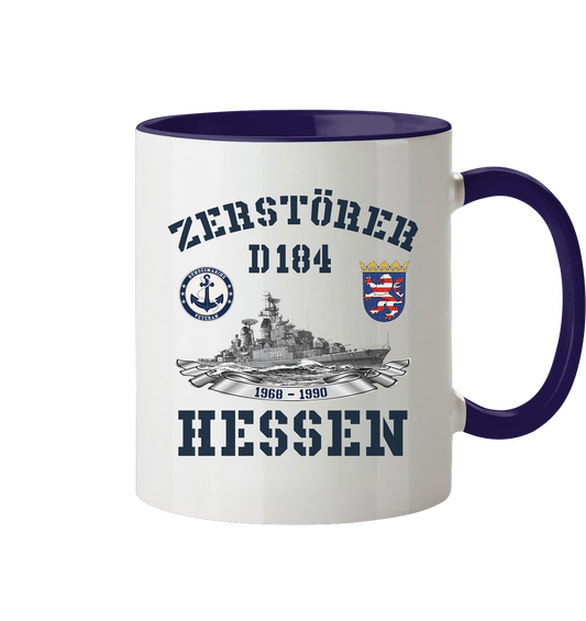 Zerstörer D184 HESSEN Bundesmarine Veteran - Tasse zweifarbig