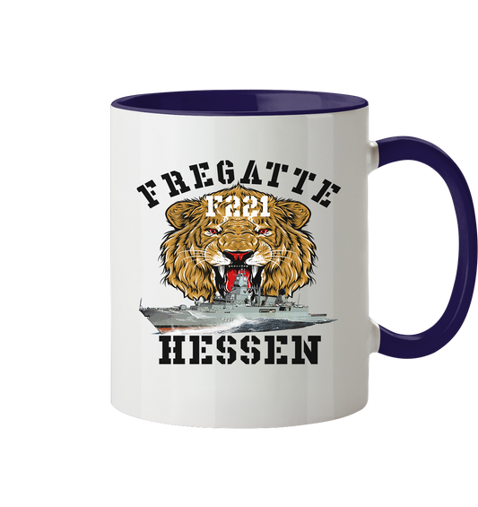 Fregatte F221 HESSEN Löwe - Tasse zweifarbig