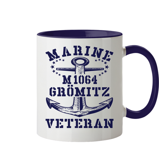 Mij.-Boot M1064 GRÖMITZ Marine Veteran - Tasse zweifarbig