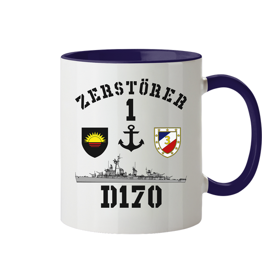 D170 ZERSTÖRER 1 Anker - Tasse zweifarbig