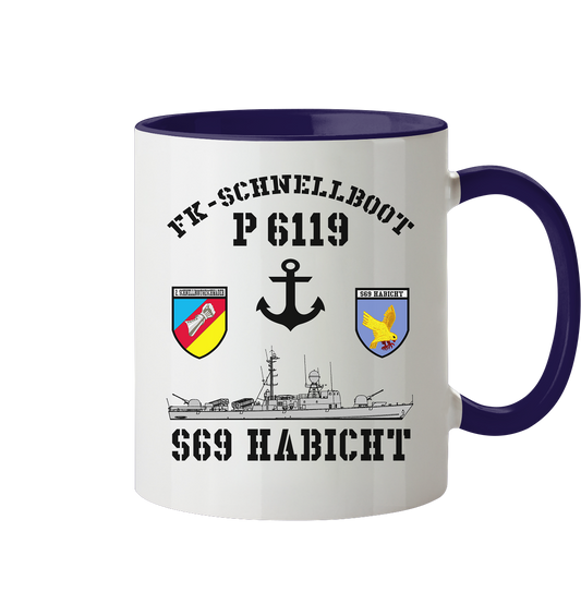 FK-Schnellboot P6119 HABICHT 2.SG Anker  - Tasse zweifarbig