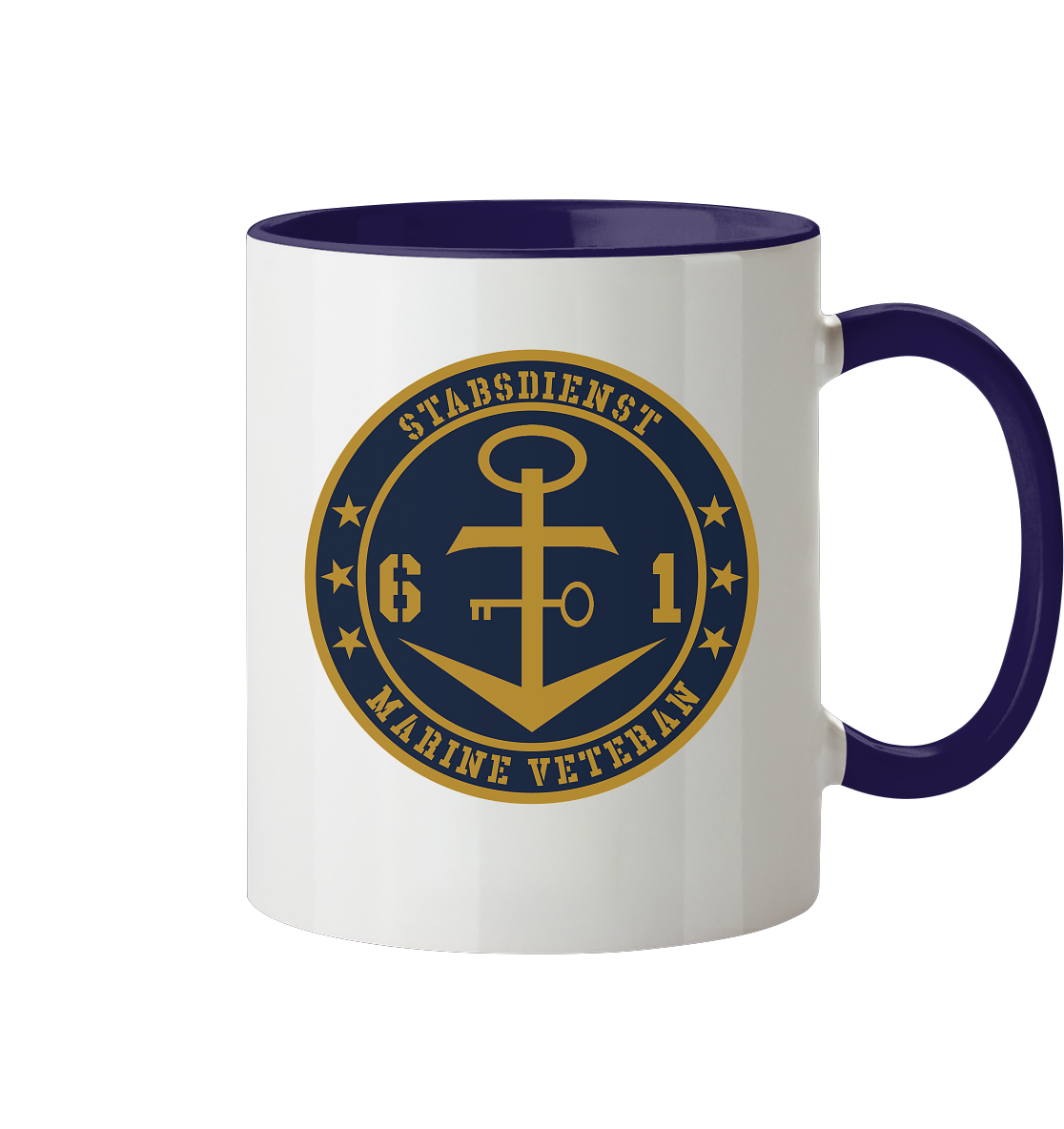 Marine Veteran 61er STABSDIENST - Tasse zweifarbig