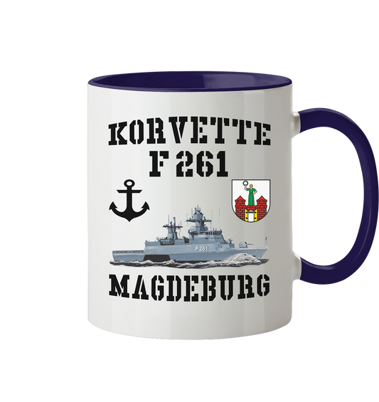Korvette F261 MAGDEBURG Anker - Tasse zweifarbig