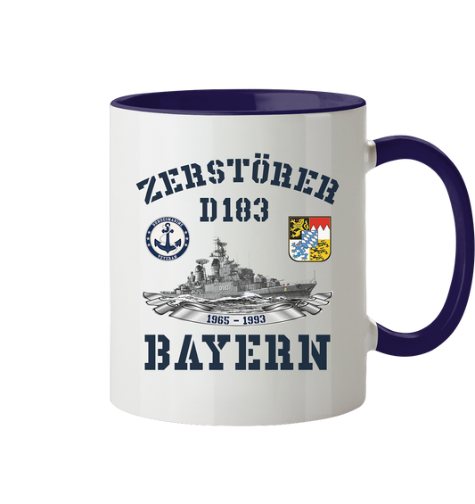 Zerstörer D183 BAYERN Bundesmarine Veteran - Tasse zweifarbig