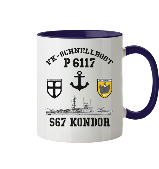 FK-Schnellboot P6117 KONDOR 7.SG Anker - Tasse zweifarbig