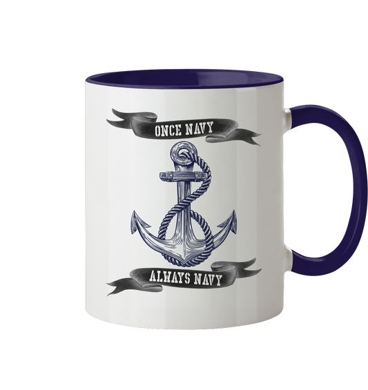 ANKER once Navy - always Navy - Tasse zweifarbig