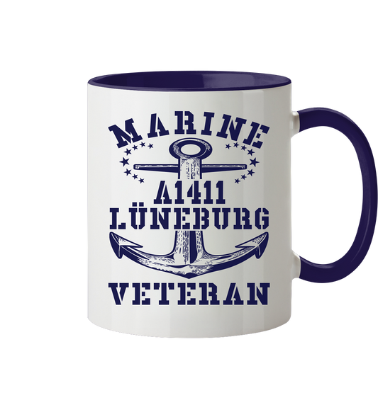 Troßschiff A1411 LÜNEBURG Marine Veteran - Tasse zweifarbig