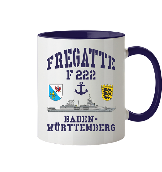 Fregatte F222 BADEN-WÜRTTEMBERG Anker - Tasse zweifarbig