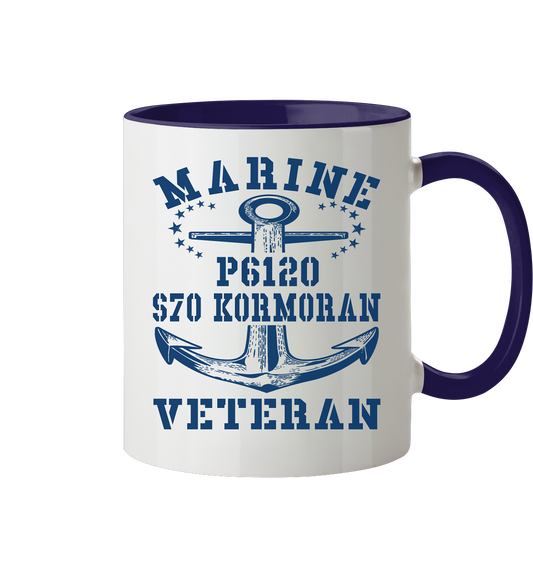 FK-Schnellboot P6120 KORMORAN Marine Veteran  - Tasse zweifarbig