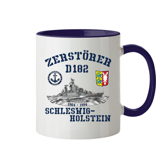 Zerstörer D182 SCHLESWIG-HOLSTEIN Bundesmarine Veteran - Tasse zweifarbig
