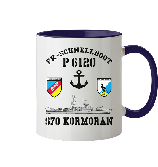 FK-Schnellboot P6120 KORMORAN 2.SG Anker - Tasse zweifarbig